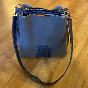 Vegan suede grey bag
